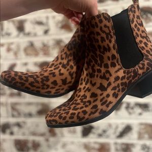 Leopard booties 9.5